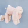 Зайка лежачий с наполнителем 40 см розовый