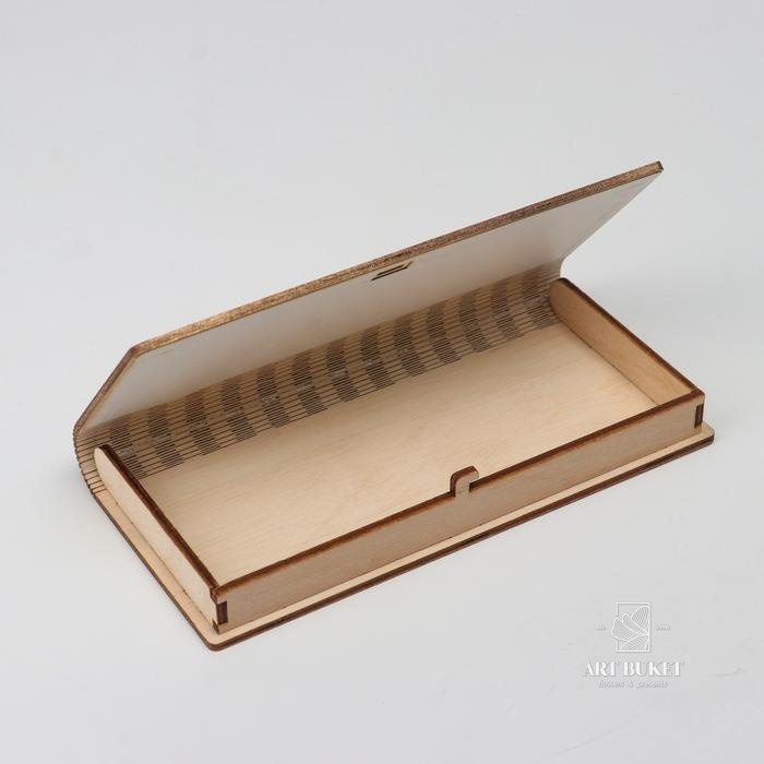 Конверт деревянный "С Юбилеем!" серебряный, синий узор, 17 х 8,5 х 2 см 