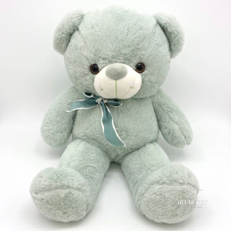 Медведь с бантом 50 см зеленый