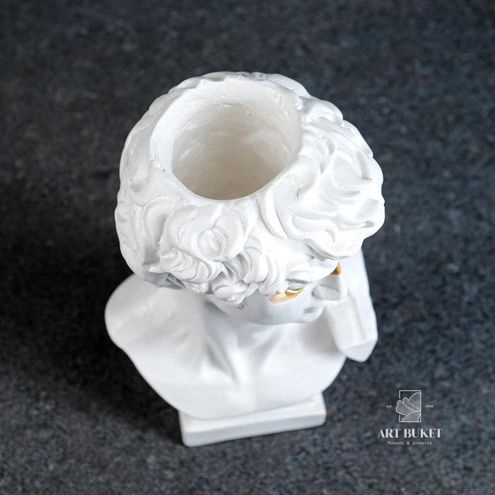 Ваза "Бюст Давида" перламутр, 17х9х10см