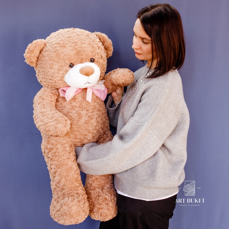 Медведь снежинка 80 см коричневый