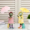 Сувенир "Лягушка в цветном дождевике под зонтом" МИКС 20х9х9 см    