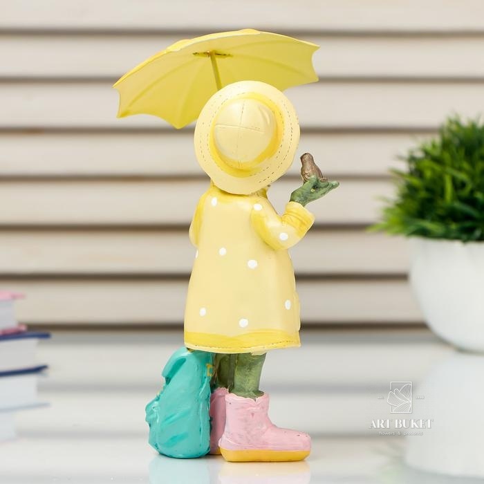 Сувенир "Лягушка в цветном дождевике под зонтом" МИКС 20х9х9 см    