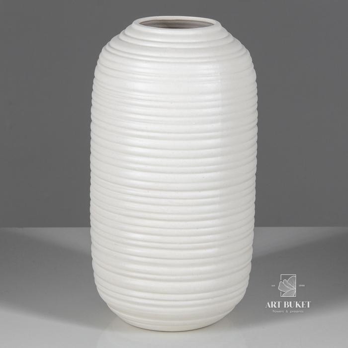 Ваза настольная "Дерби", матовая, белая, 25 см