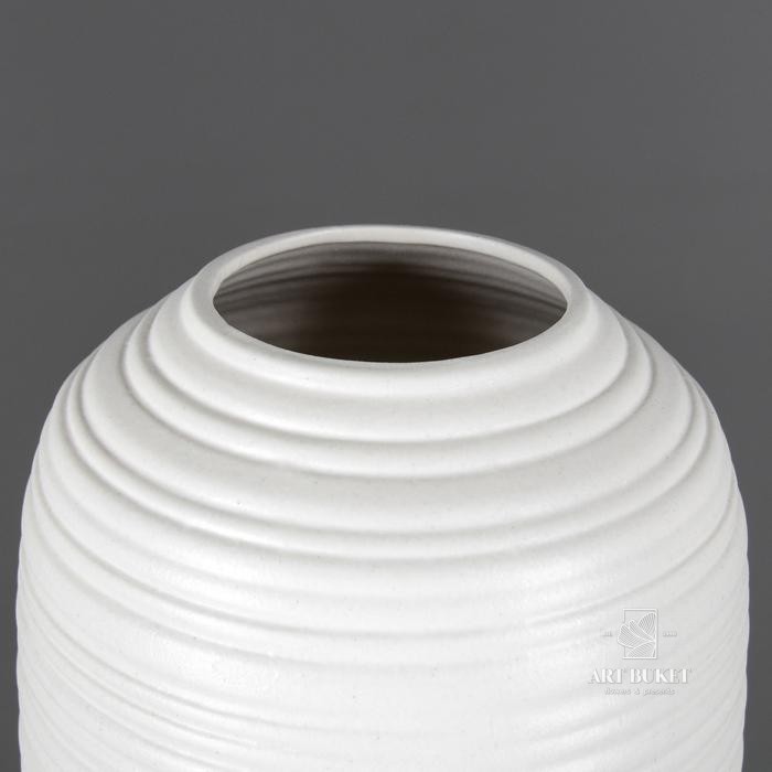 Ваза настольная "Дерби", матовая, белая, 25 см