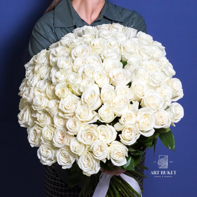 101 белая роза