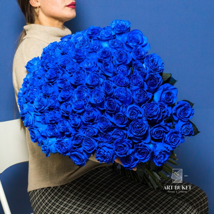 101 синяя роза