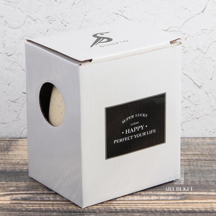 Кружка «Пэтти», 350 мл, с деревянной крышкой и ложкой, рисунок МИКС