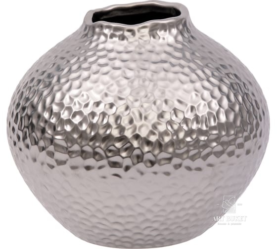 Декоративная ваза Этно 200x200x170, серебряный
