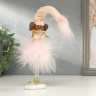 Сувенир полистоун "Ангелочек-девочка в розовой пуховой юбке" МИКС 32х5,5х7 см   